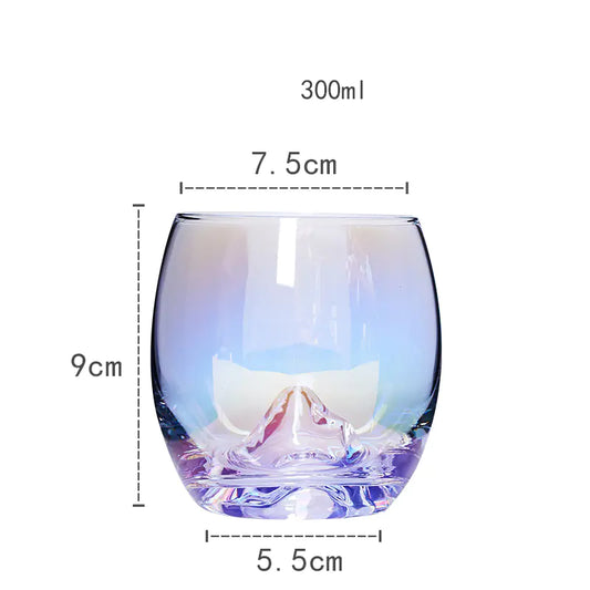 Nordic Colorful Rainbow Glass Drinking Cup - Rainbow Snow Mountain - drinkware
