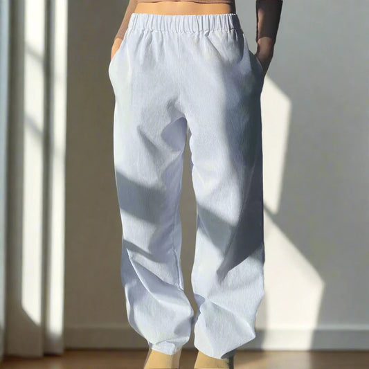 Casual Elastic Waist Wide Leg Pants - Kia Day Design