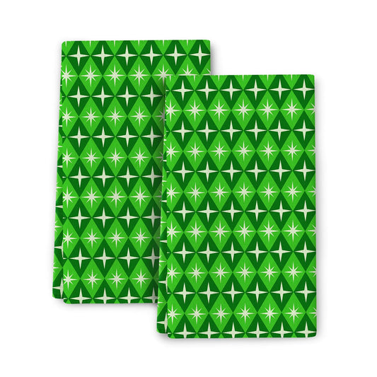 Decorative Green Hand Towel Set - Kia Day Design