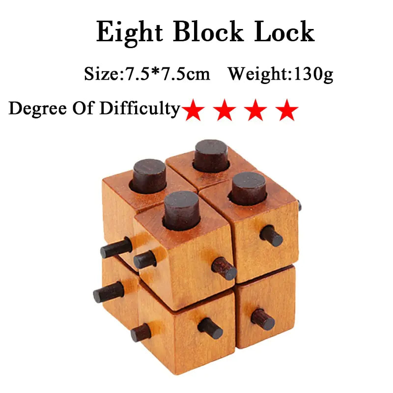 3D Wooden Brain Teaser Game - Kia Day Design