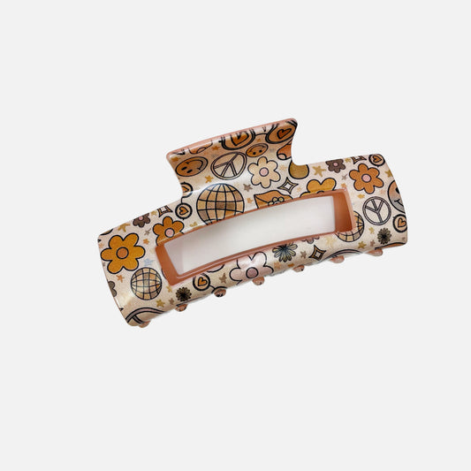 Muted Hippie Claw Clip - - Snap Clip