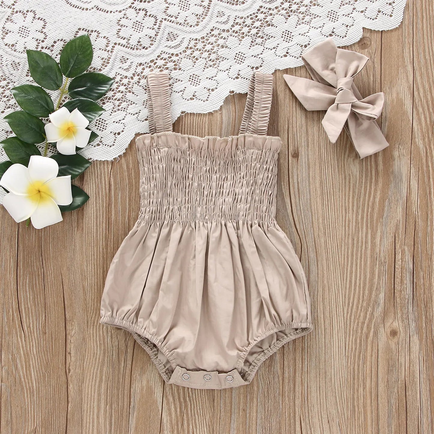 Infant Baby Girls Summer Elastic Jumpsuit Rompers Kia Day Design
