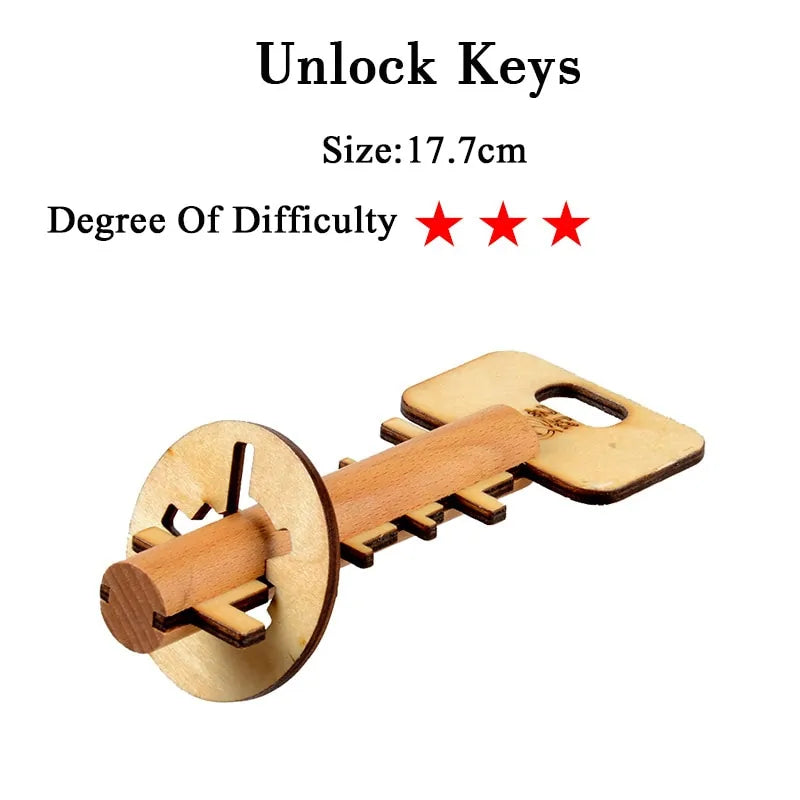3D Wooden Brain Teaser Game - Kia Day Design