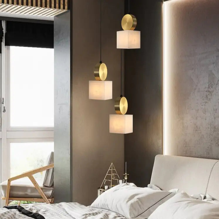 Creative Marble Squares Pendant Lights Kia Day Design