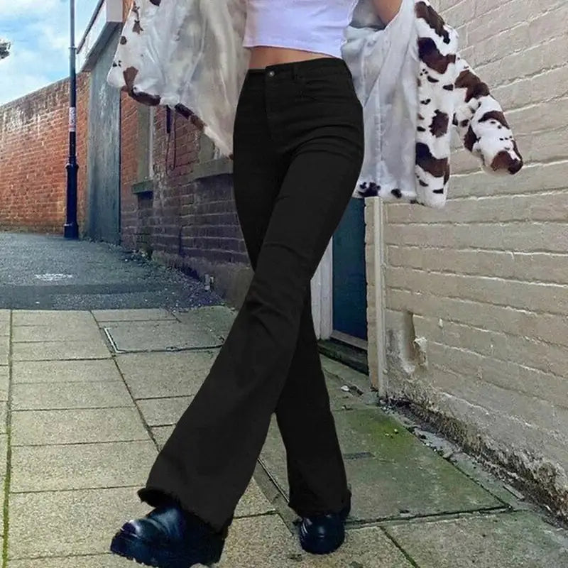 High Waist Flared Jeans - Kia Day Design