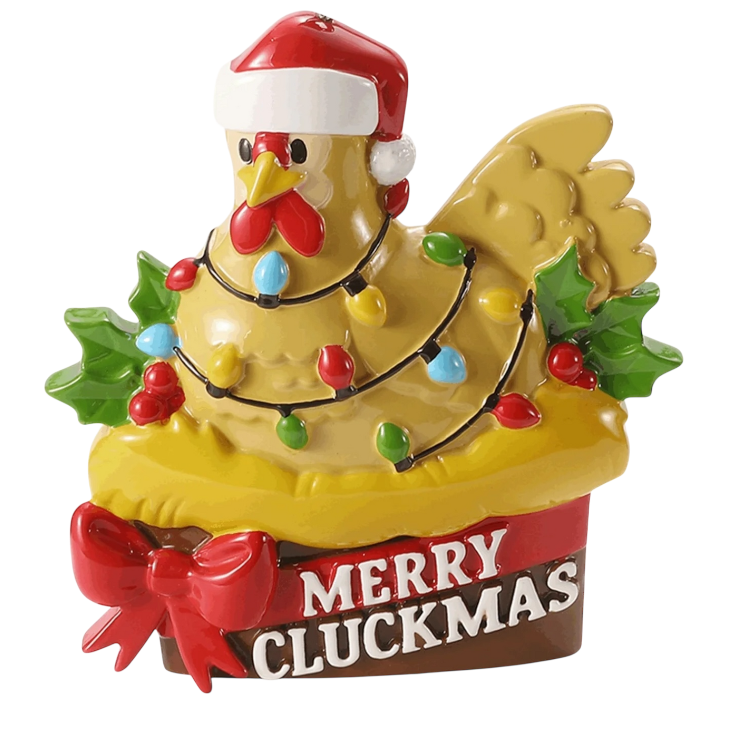 Merry Cluckmas Ornament - Default Title - Christmas >> Ornaments >> Animals