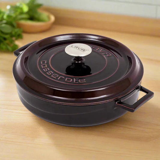 LAVA Premium Multipurpose Round Cast Iron Dutch Oven 11 in / 28 cm Kia Day Design