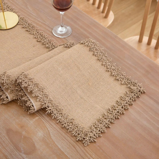 Natural Burlap Table Runner - Kia Day Design