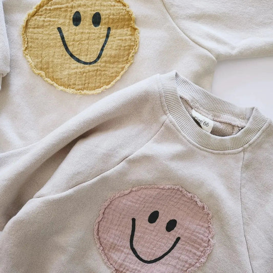 Smiley Face Sweatshirt Baby Romper Kia Day Design