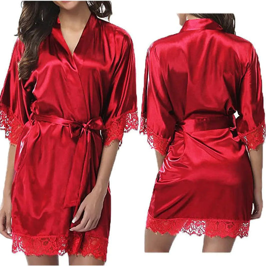 Ladies Satin Robe - Kia Day Design