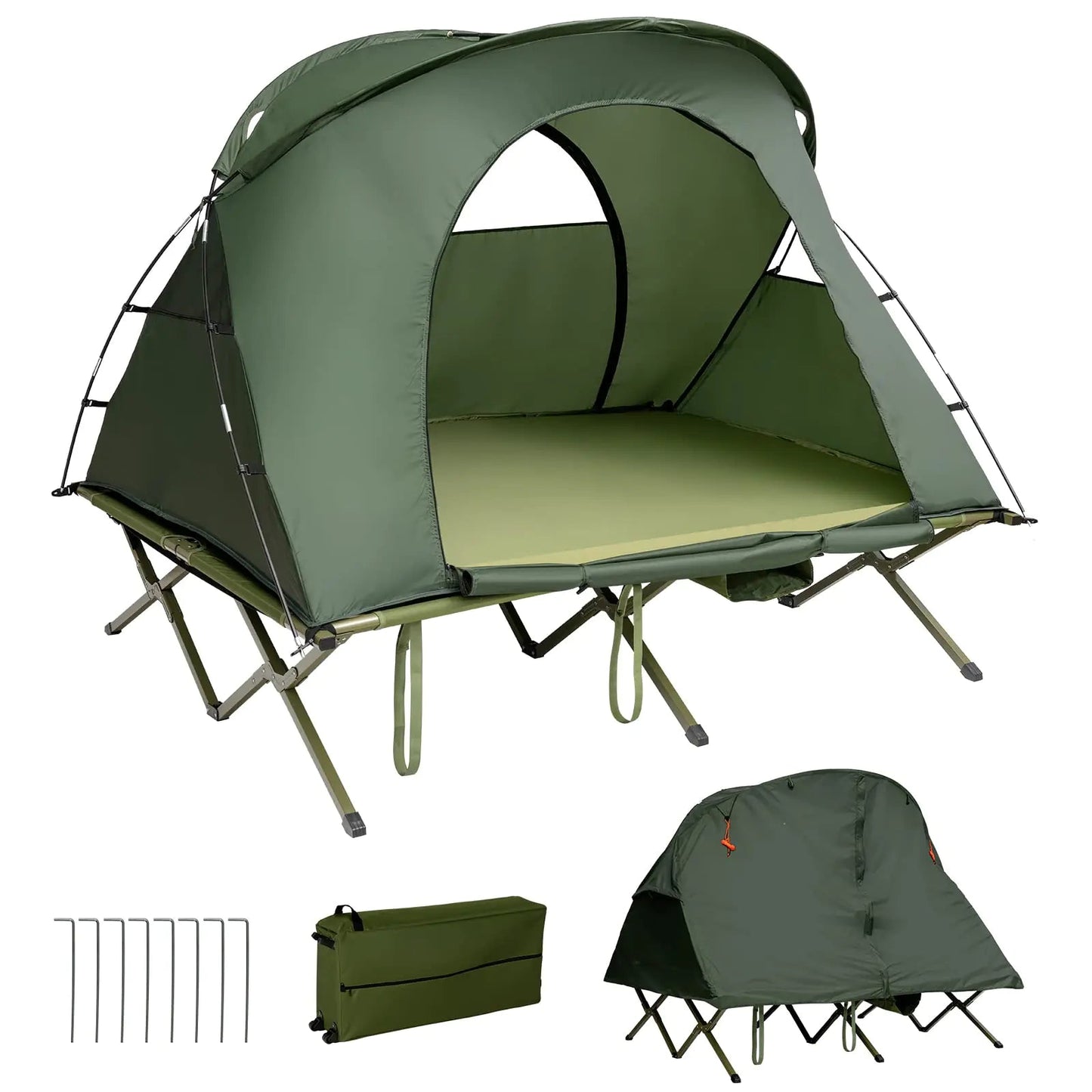2-Person 4-in-1 Folding Tent Cot - - tent