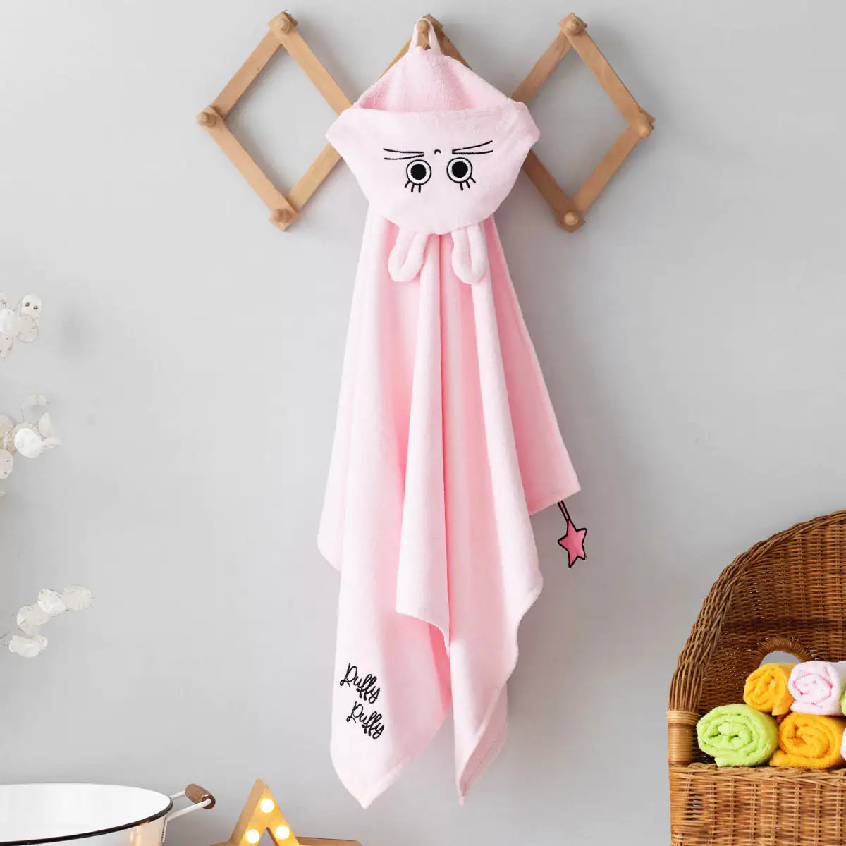 Milk&Moo Chancin Velvet Hooded Baby Towel Kia Day Design