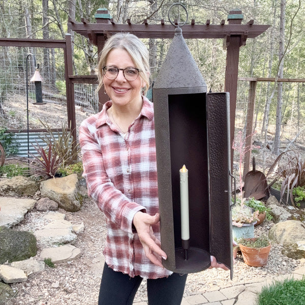 Oversized Rustic Chimney Floor Lantern - - Sale