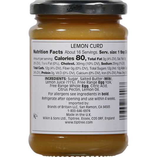 Wilkin & Sons Limited Tiptree Lemon Curd - - 0