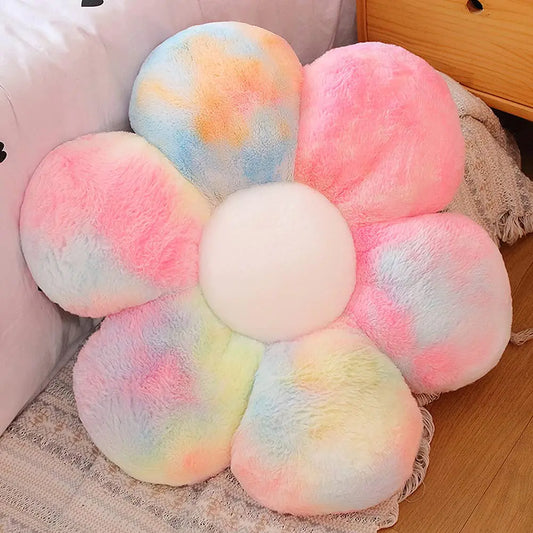 lannery Flower Plush Throw Pillows Flower Floor Pillow Seating Cushion Toy for Reading Room Watching TV (25.6" Color) - Kia Day Design