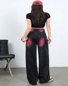 Retro Gradient High Waist Jeans - Kia Day Design