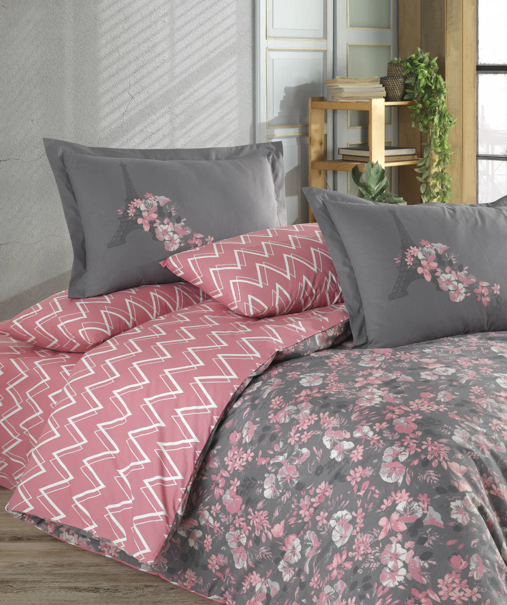 Hobby Alanza Powder - Poplin Double Duvet Cover Set Kia Day Design