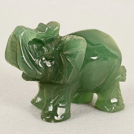 Jade Stone Craving Elephant Feng Shui Statue Kia Day Design