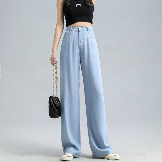 Womens Baggy Wide Leg Denim Pants - Kia Day Design
