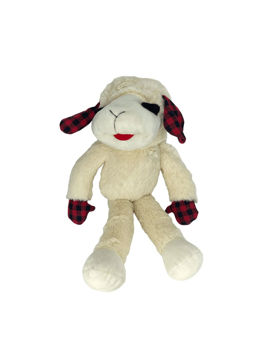 Holiday Lambchop Plush Pet Dog Toy Squeaker - - dog toy