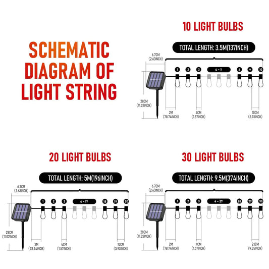 LED Solar Lights - - string lights
