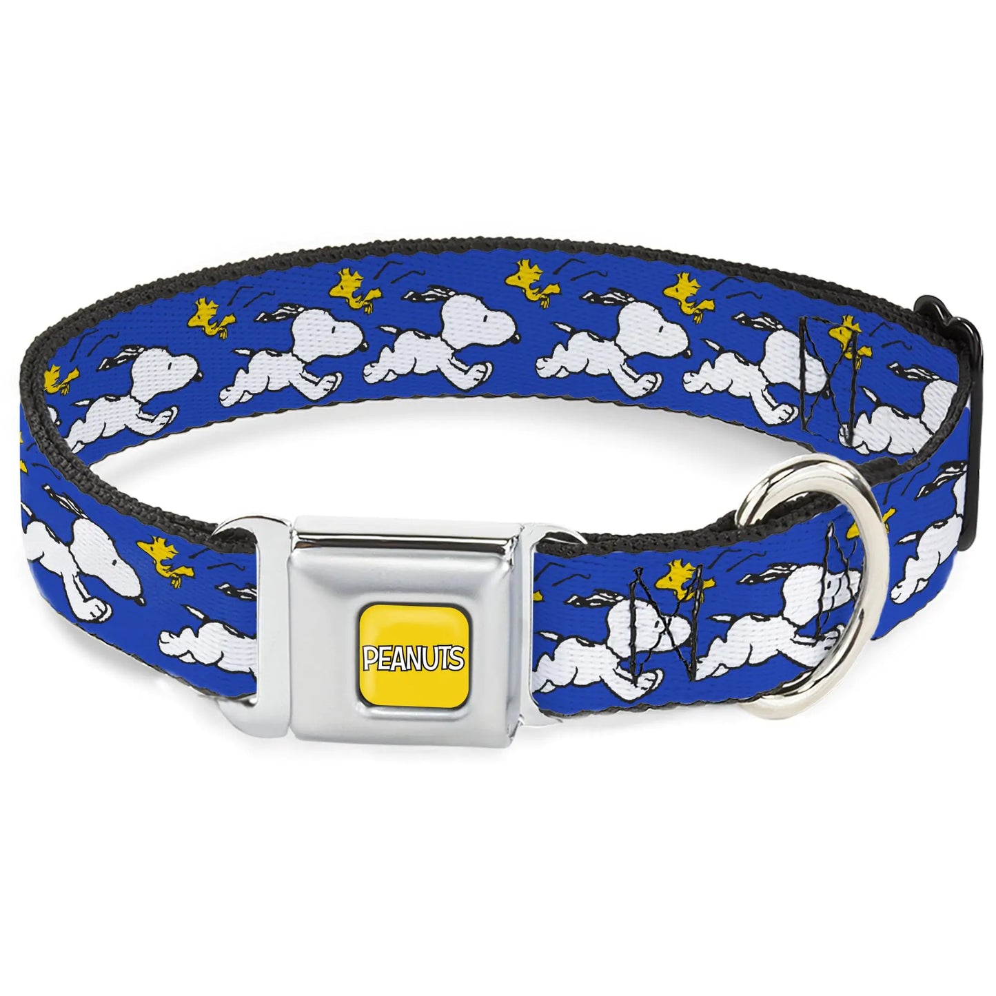 Peanuts Worldwide LLC Pet Collar Metal Seatbelt Buckle Snoopy Running - - collar