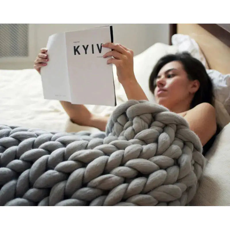 Zen Weighted Knitted Blanket Kia Day Design