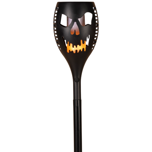 LED Solar Scary Pumpkin Face Lawn Torch - Grimace the Great - Holidays >> Halloween