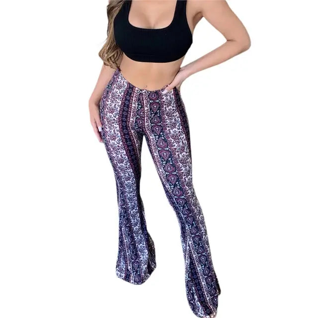 Elastic High Waist Pants For Women - Kia Day Design