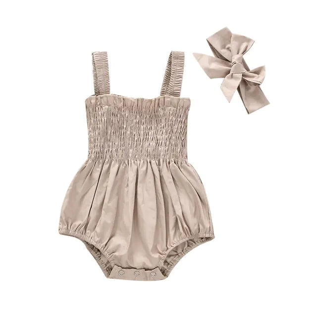 Infant Baby Girls Summer Elastic Jumpsuit Rompers Kia Day Design