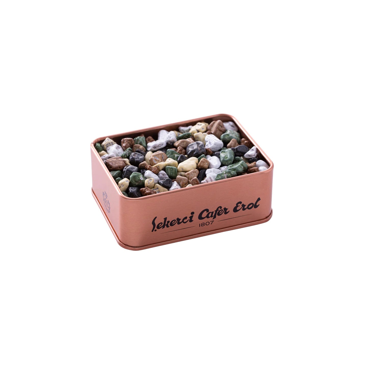Şekerci Cafer Erol Pebble Stone Dragee - Bronze Tin Box - 150 gr - Kia Day Design