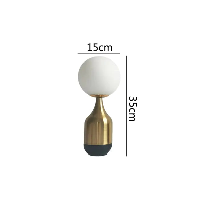 Modern Home Nordic Glass Ball Brass Table Lamps Kia Day Design