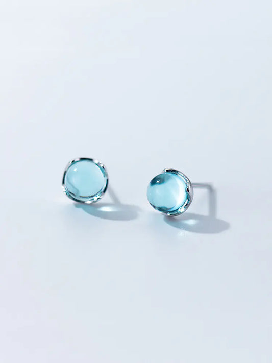 S925 Silver Gradient Blue Sky Earrings - Kia Day Design