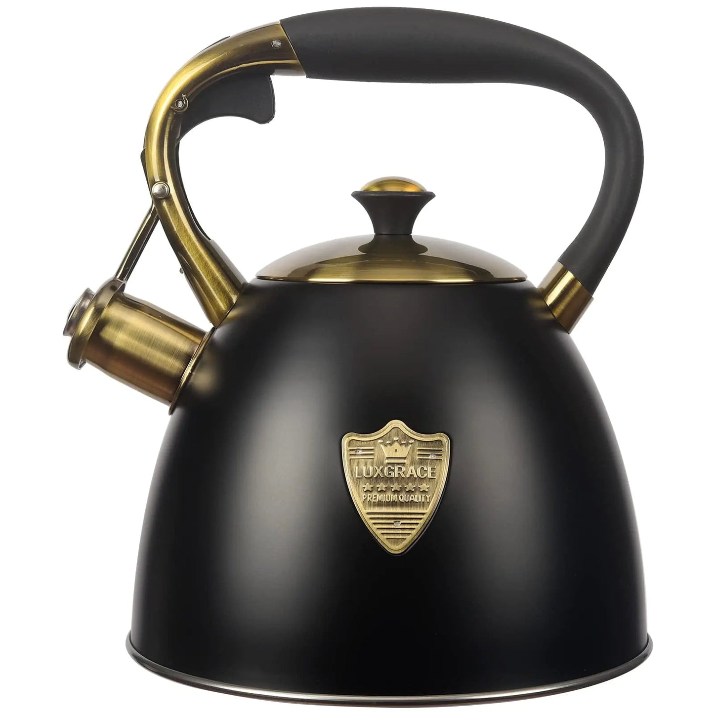 Black 2.9 Quart Whistling Tea Kettle - - kettle