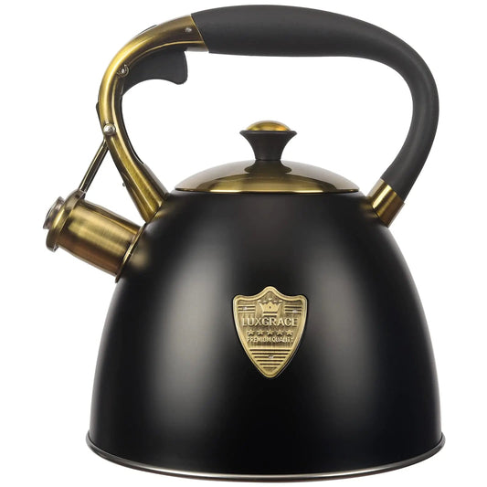 Black 2.9 Quart Whistling Tea Kettle - - kettle