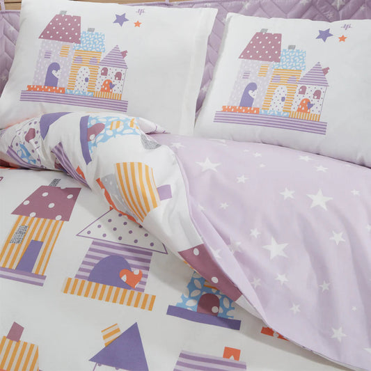 Hobby Felix Baby Duvet Cover Set Purple Kia Day Design