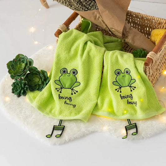 Milk&Moo Cacha Frog Baby Towel Set of 2 Kia Day Design