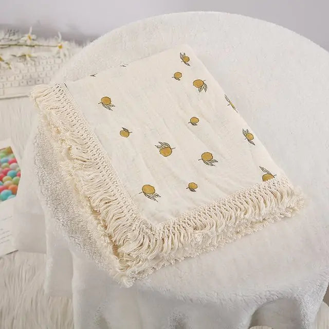 Cute Bear Muslin Cotton Baby Blanket Kia Day Design