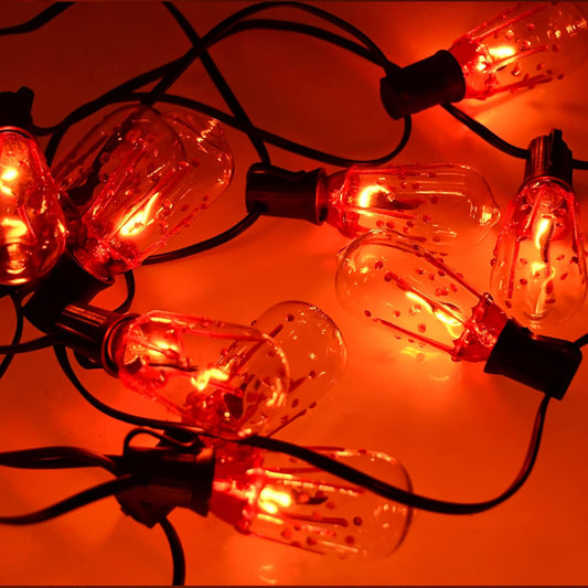 Halloween 10 Light 'Bloody' Flicker Flame Light Set - - Holidays >> Halloween