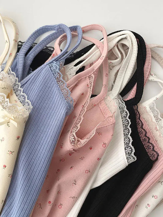 Lace Slim Tank Top - Kia Day Design