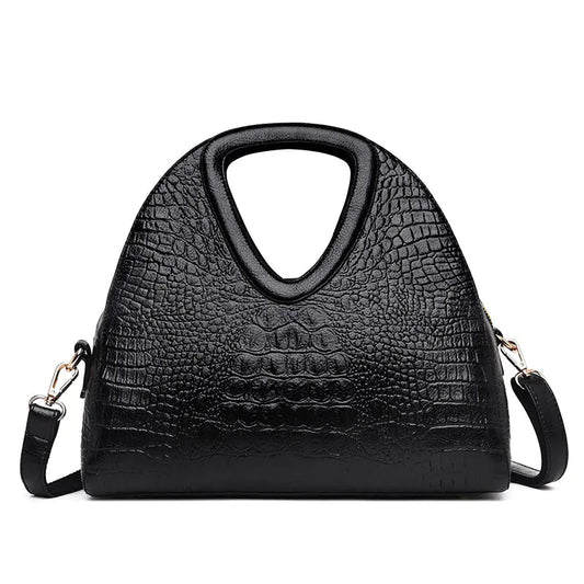 Ladies One Shoulder Embossed Soft Leather Tote Kia Day Design