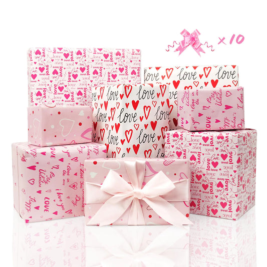 JOYIT Valentine Wrapping Paper Set - - wrapping paper