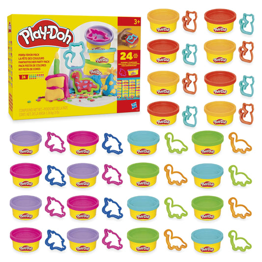 Play-Doh Party Favor 24 Pack with Cutters - - play dough