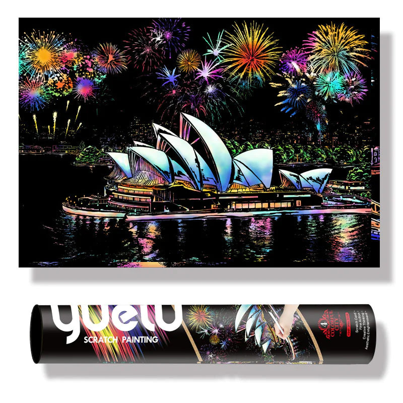 UrbanGlow Scratch Painting - Sydney - art kit