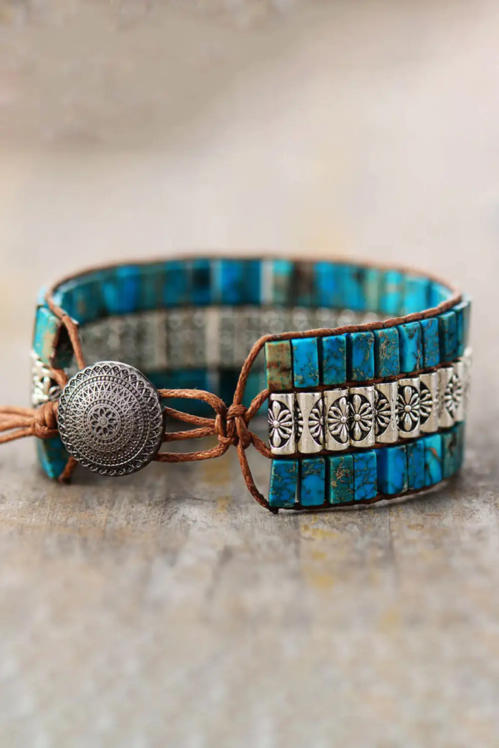 Handmade Triple Layer Natural Stone Bracelet Kia Day Design