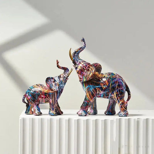 Chromapachy Graffiti Colorful Elephant Sculpture Kia Day Design