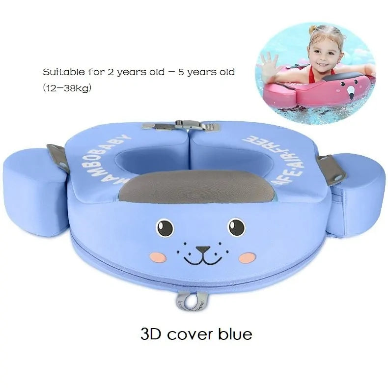 Non Inflatable Baby Float 3D Underarm Blue