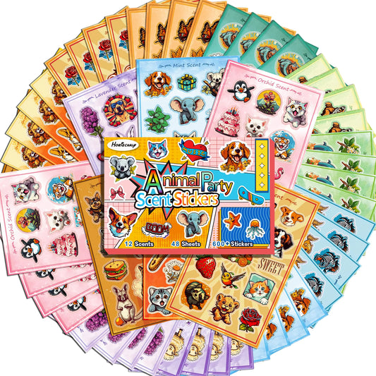 HORIECHALY Scratch and Sniff Spring Scented Stickers with 12 Scents - - stickers