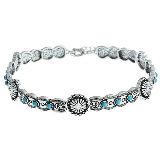 Antique Finish Blue Moon Choker