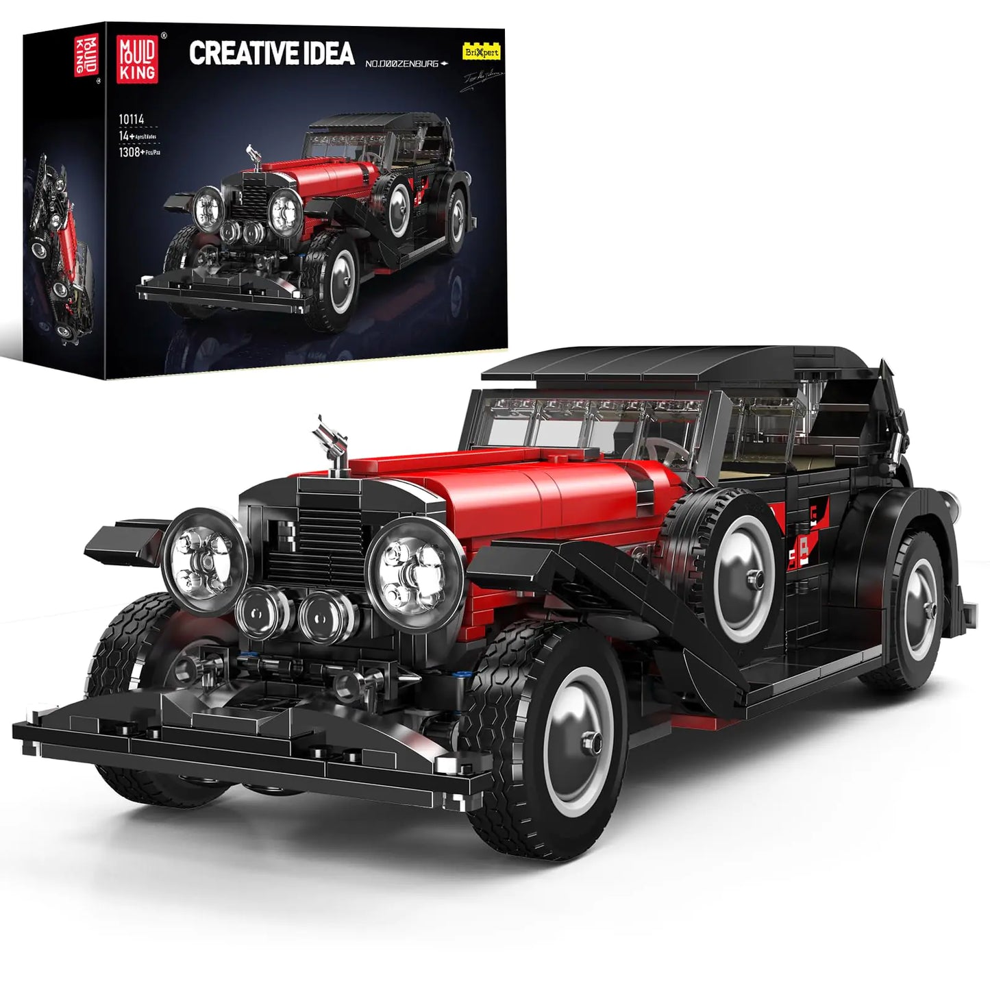Mould King 10114 Classic Cars Building Kits MOC Vintage Car Model Building Blocks Set - Kia Day Design